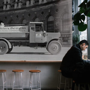 horeca behang vrachtwagen koffiebar
